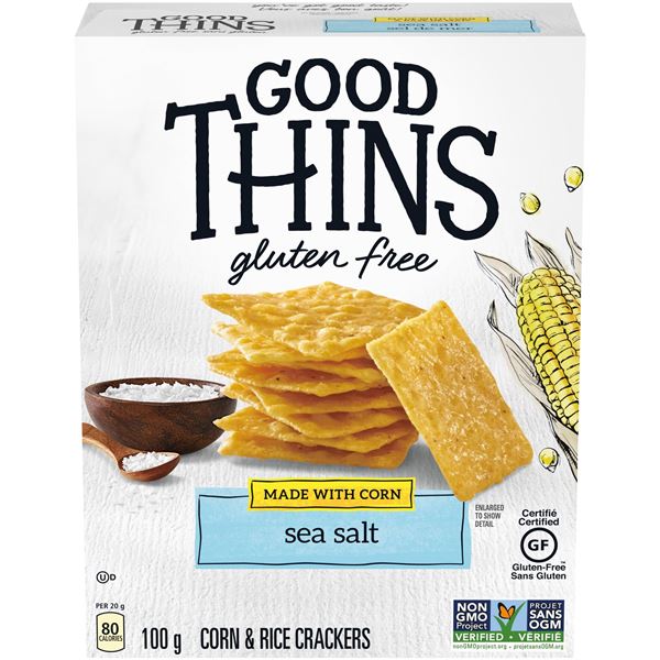 NEW 100G GOOD THINS SEA SALT CORN AND RICE CRACKER