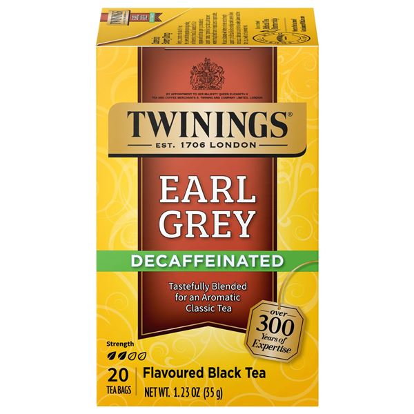 NEW 6 X 40G TWINKINGS EARL GREY DECAF TEA