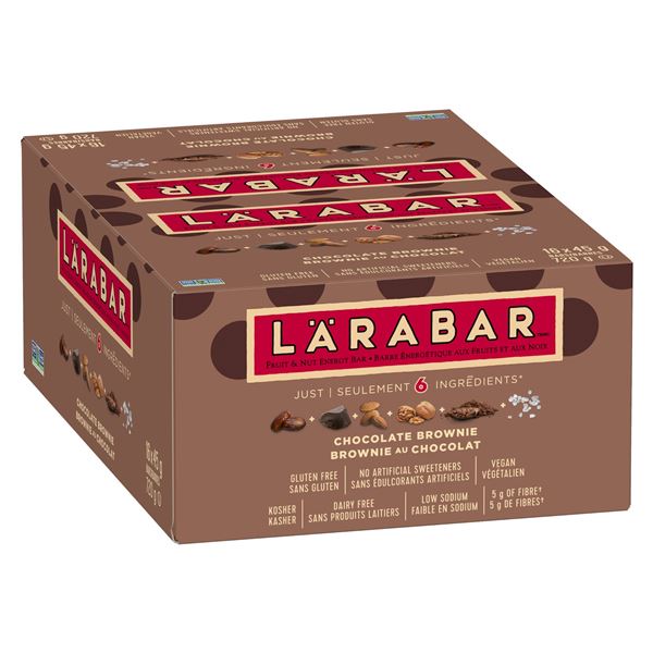 NEW 16 X 48G LARABAR CHOCOLATE BROWNIE BARS
