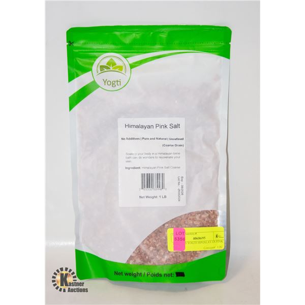 NEW 1LB YOGTI HIMALAYAN PINK SALT