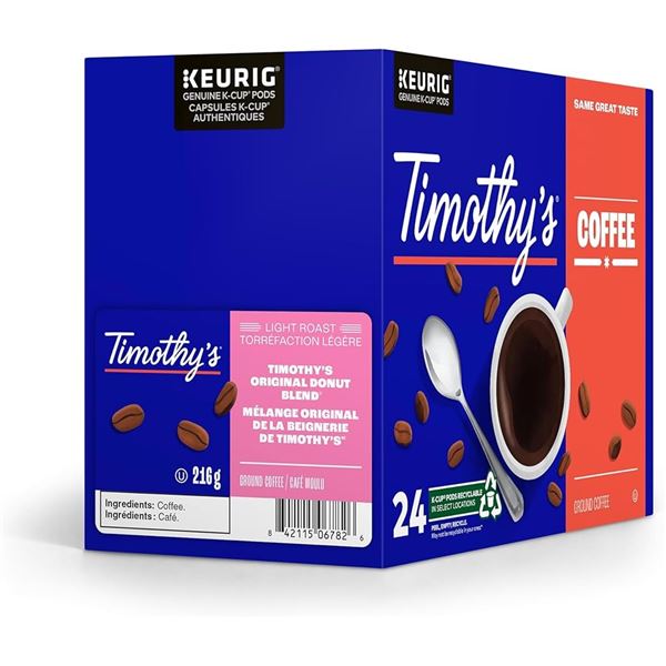NEW 432G TIMOTHYS LIGHT ROAST DONUT BLEND