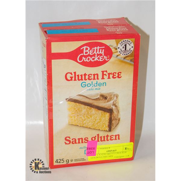 NEW 2 X 425G BETTY CROCKER GOLDEN CAKE MIX