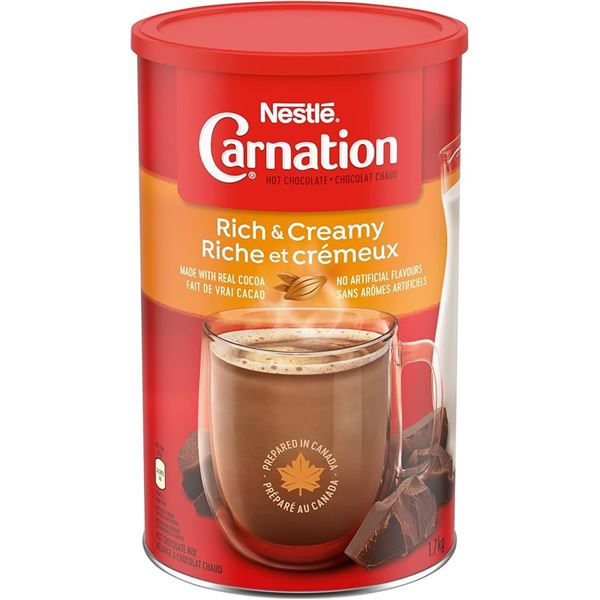NEW 1.7KG CARNATION RICH & CREAMY HOT CHOCOLATE