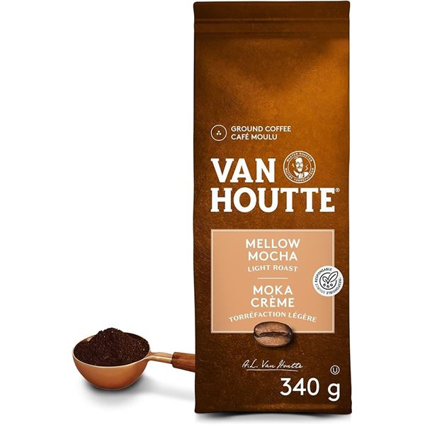 NEW 340G VAN HOUTTE MELLOW MOCHA LIGHT ROAST