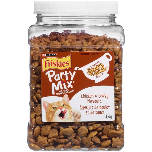 NEW 454G PURINA FRISKIES PARTY MIX CHICKEN & GRAVY
