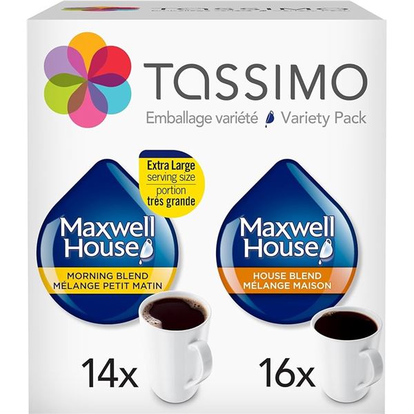 NEW 249G TASSIMO MAXWELL VARIETY PACK