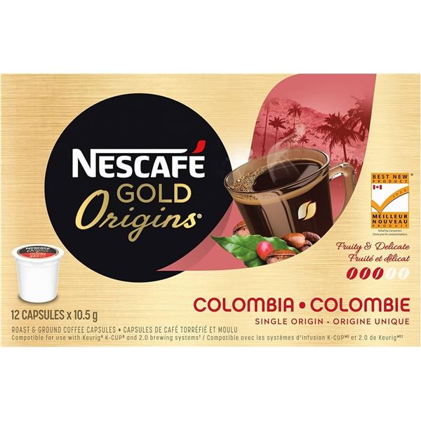 NEW 2 X 12 X 10.5G NESCAFE GOLD COLOMBIA COFFEE