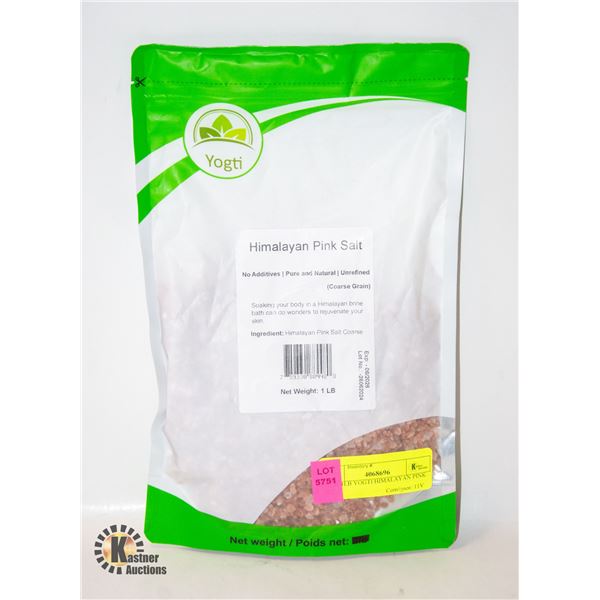NEW 1LB YOGTI HIMALAYAN PINK SALT