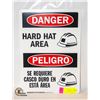NEW CONSTRUCTION SAFETY SIGN -DANGER HARD HAT AREA