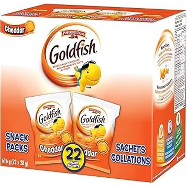 NEW 616G GOLDFISH SNACK PACKS