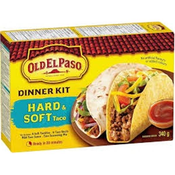 NEW 340G OLD EL PASO DINNER KIT HARD & SOFT TACO