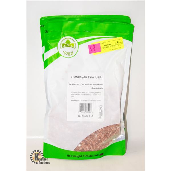 NEW 2 X 1LB YOGTI HIMALAYAN PINK SALT