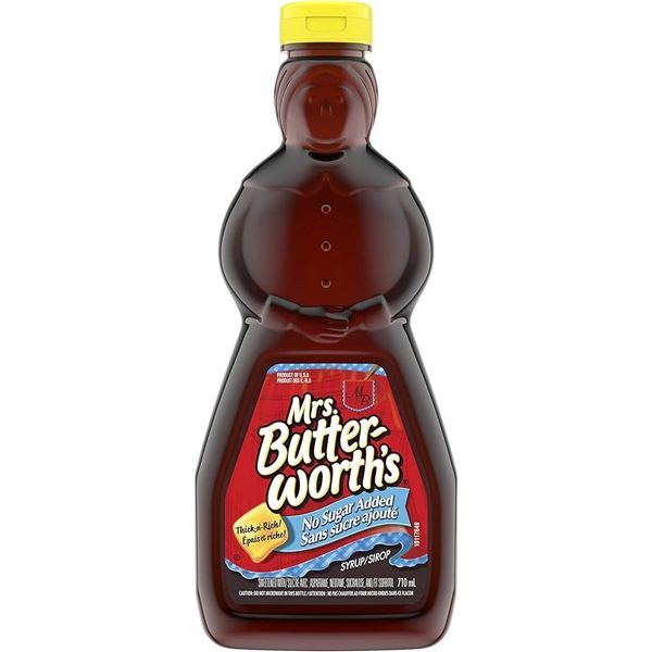 NEW 2 X 710ML MRS BUTTER-WORTHS SYRUP