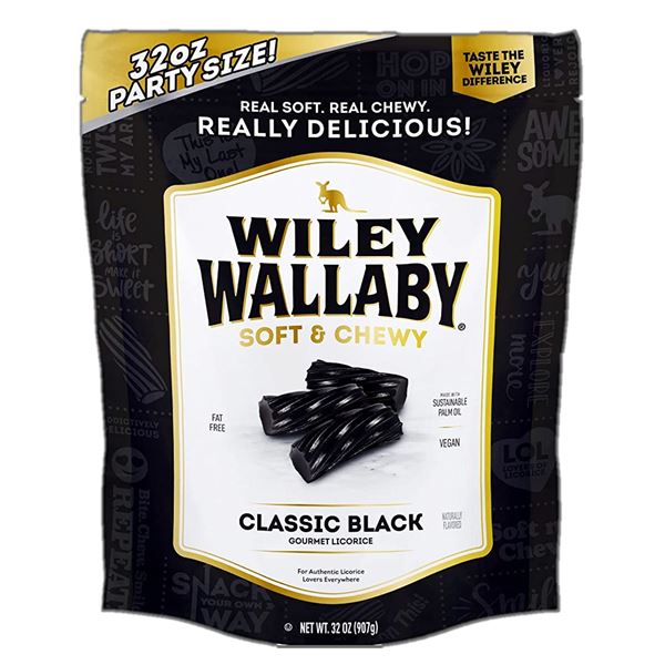 NEW 2 X 184G WILEY WALLABY CLASSIC BLACK LICORICE