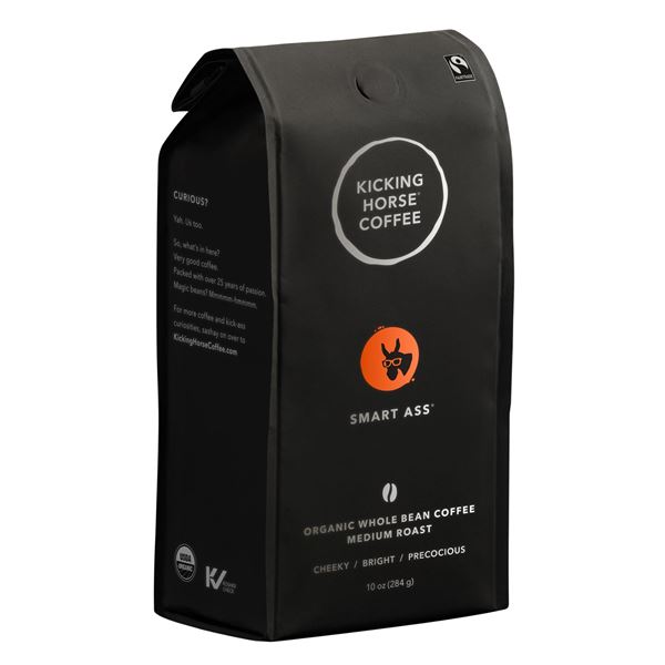 NEW 2 X 10 OZ KICKING HORSE COFFEE SMART ASS ROAST