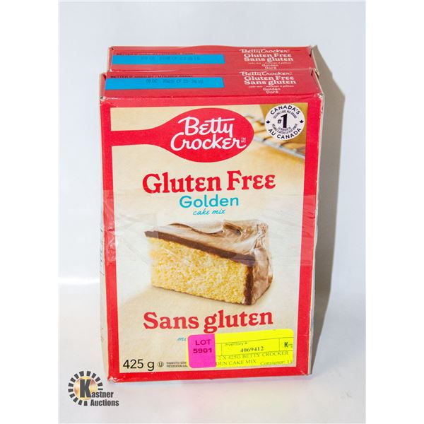 NEW 2 X 425G BETTY CROCKER GOLDEN CAKE MIX