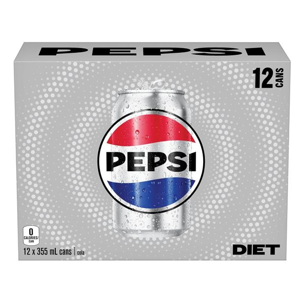 NEW 12 X 355ML DIET PEPSI