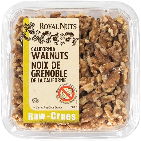 NEW 2 X 240G ROYAL NUTS CALIFORNA WALNUTS
