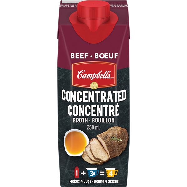 NEW 4 X 250ML CAMPBELL CHICKEN CONCENTRATE BROTH