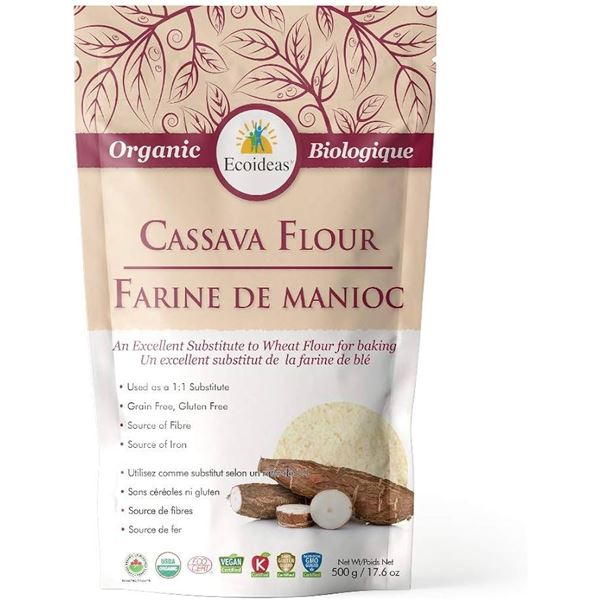 NEW 500G ORGANIC ECOIDEAS CASSAVA FLOUR