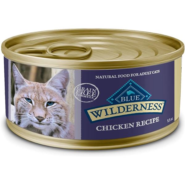 NEW 24 X 5.5 OZ BLUE WILDERNESS CHICKEN CAT FOOD