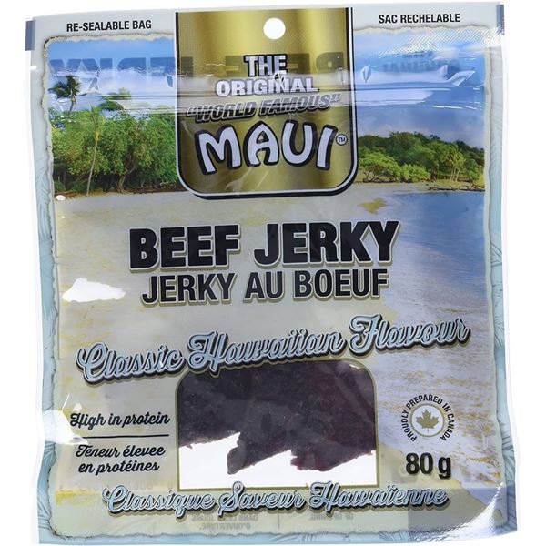 NEW 2 X 80G MAUI BEEF JERKY