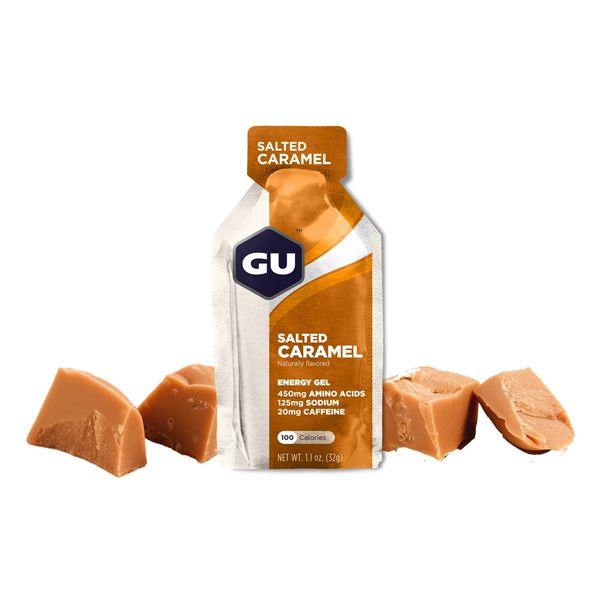 NEW 24 X 32G GU SALTED CARAMEL ENERGY GEL
