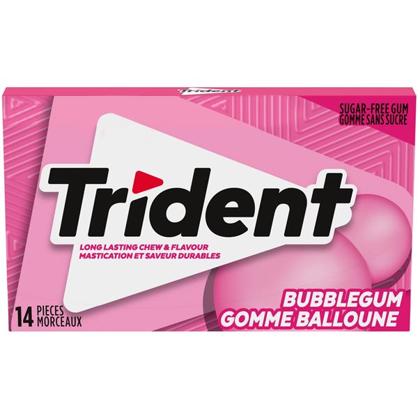 NEW 9 X 14 TRIDENT SLAB SUGAR BUBBLEGUM