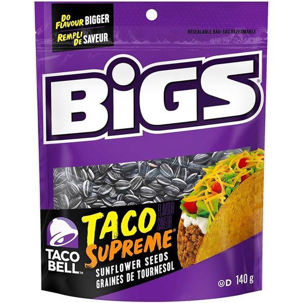 NEW 140G BIGS TACO SUPREME SUNFLOWER SEEDS