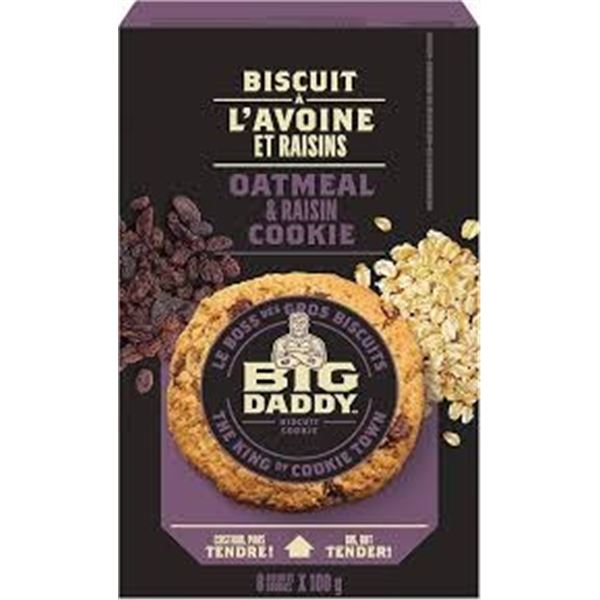 NEW 8 X 100G BIG DADDY OATMEAL RAISIN COOKIES
