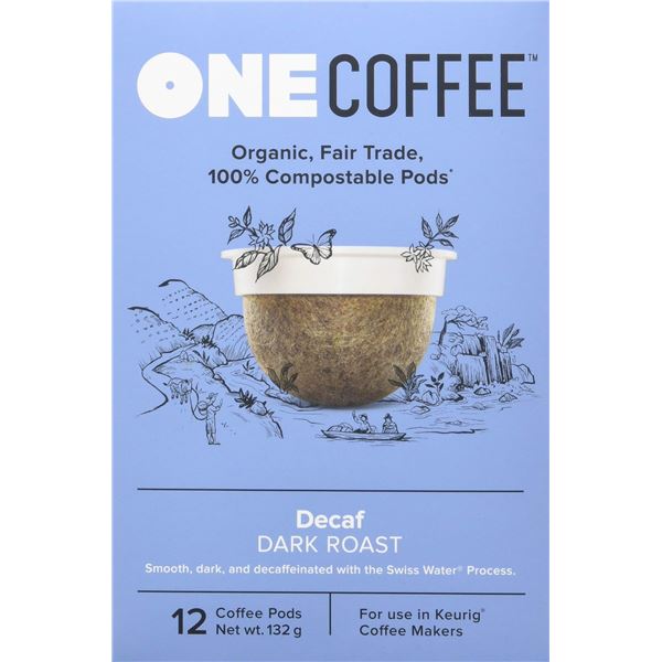 NEW 132G ONE COFFEE DECAF DARK ROAST