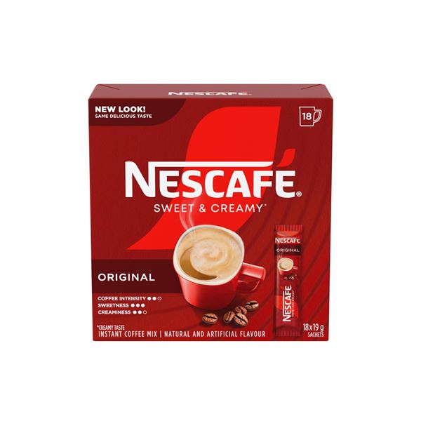NEW 18 X 19G NESCAFE SWEET & CREAMY INSTANT COFFEE