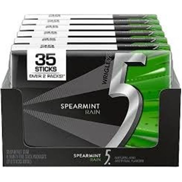 NEW 6 PACKS OF 5 GUM SPEARMINT