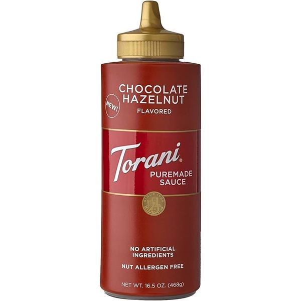 NEW 16.5 OZ TORANI CHOCOLATE HAZELNUT SAUCE