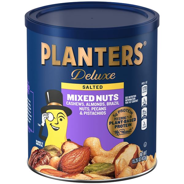 NEW 3 X 200G PLANTERS DELUXE SALTED MIXED NUTS