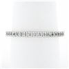 Image 4 : 14k White Gold 0.55 ctw Prong Round Diamond Thin Stack Wedding Eternity Band Rin