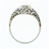 Image 9 : Antique 18k Gold.71 ctw GIA Old Transitional Cut Diamond Filigree Engagement Rin