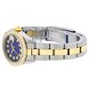Image 6 : Rolex Ladies Quickset Two Tone Blue Vignette Diamond Datejust Wristwatch 26MM