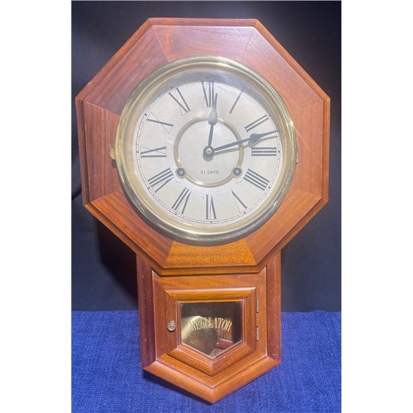 20"T Regulator 31 Days Wall Clock (No Key)