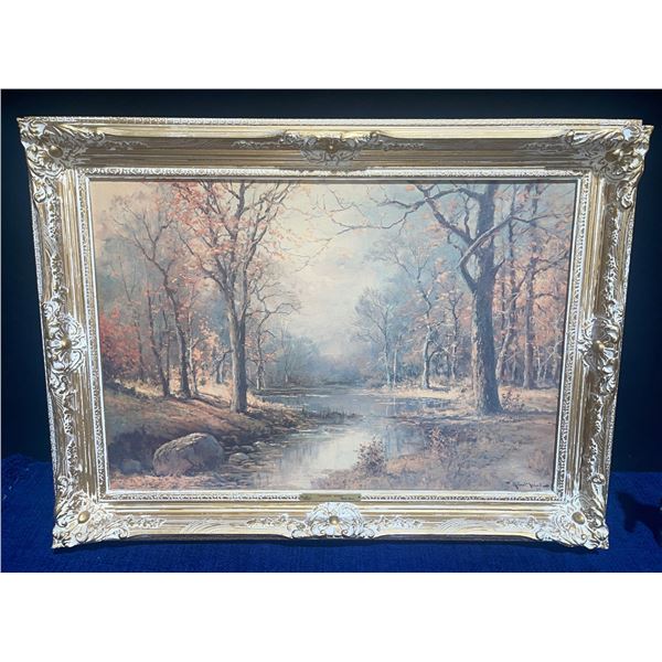 Vintage Autumn Landscape Print "October Mourn" By Robert Wood