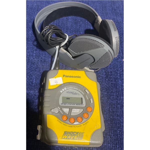 Panasonic Shock Wave Stereo Radio Cassette Player RQ-SW10 Auto Reverse XBS Extra Bass System