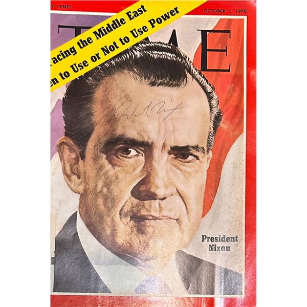 Richard Nixon Autographed Time Magazine