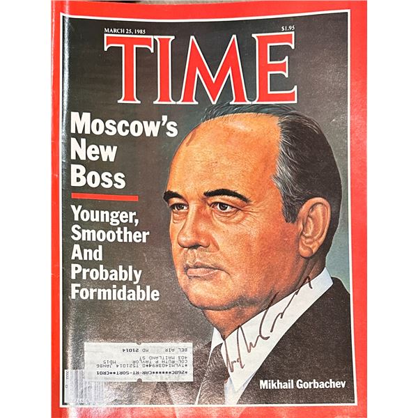 Gorbachev Autographed Time Magazine