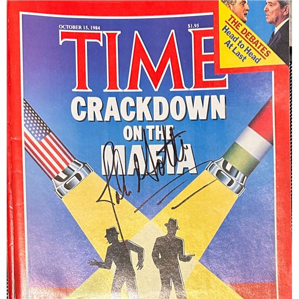 John Gotti Autographed Time Magazine