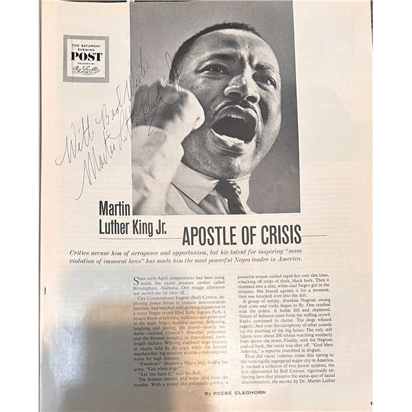 Martin Luther King Jr Autographed Magazine!