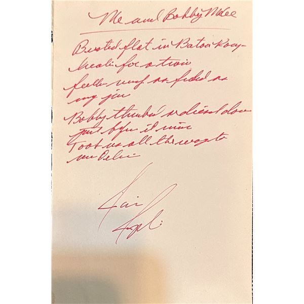 Janis Joplin Hand Written Bobby McGhee Lyrics