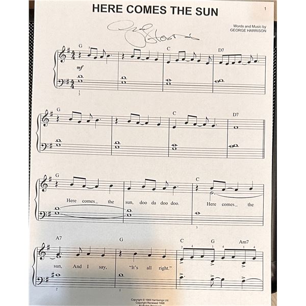 George Harrison Autographed Sheet Music