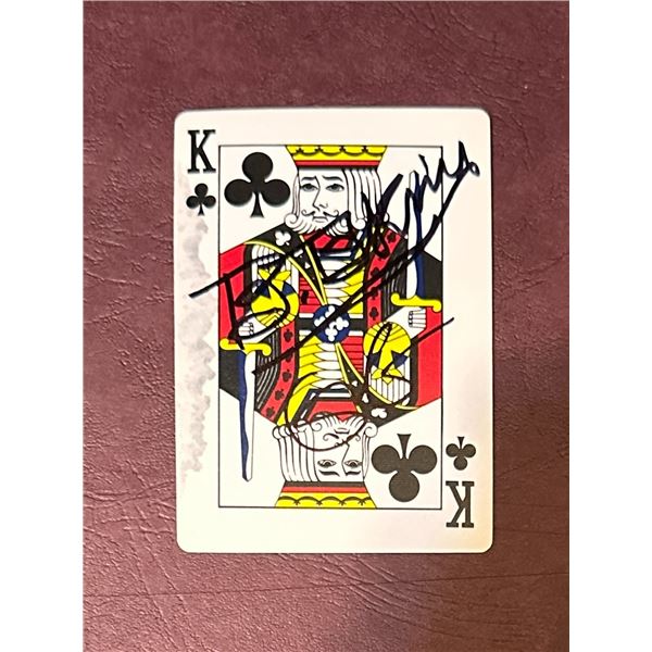 BB King Autographed Playing CARD