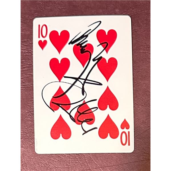 Jimmy Page Robert Plant Autographed Playing Card