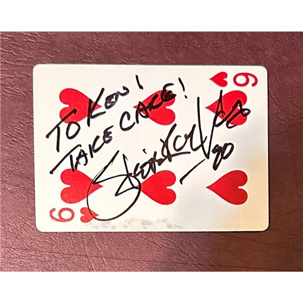 Stevie Ray Vaughan Autographed Playing Card